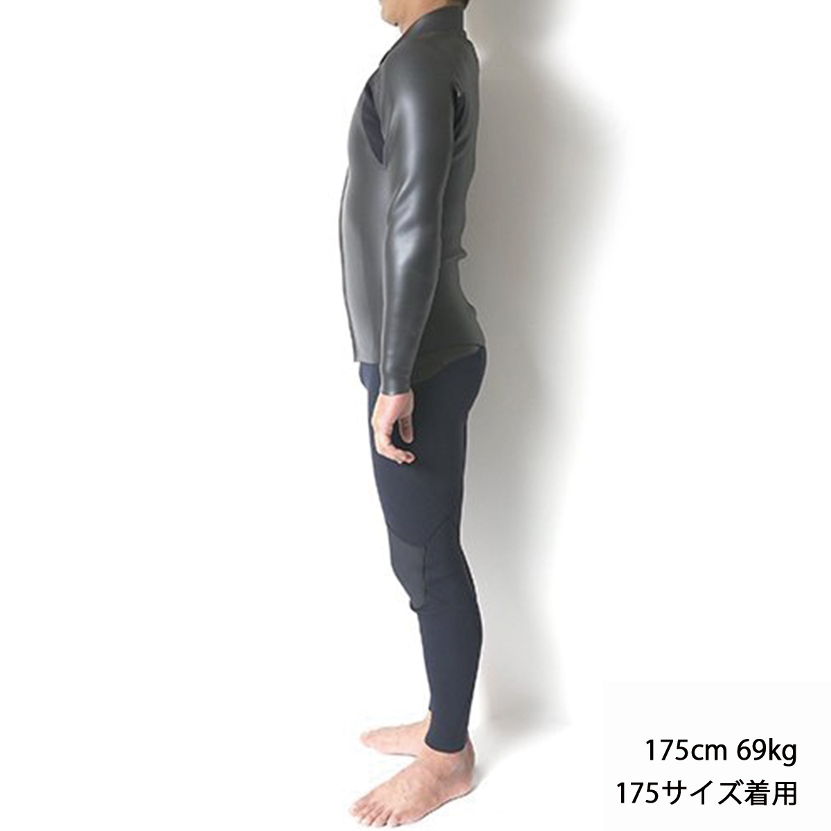 【受注生産】CRAFTSMAN WETSUITS 2MM 長袖タッパー フロントジップ ロングスリーブジャケット フラットスキン ラバー クラシック 日本製